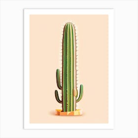 Totem Pole Cactus Marker Art 1 Art Print