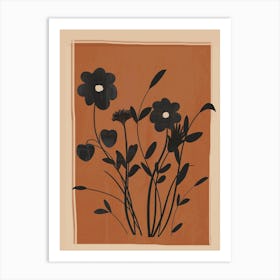 Abstract Art Minimal Flowers 2 Art Print