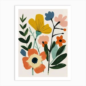 Painted Florals Cosmos 4 Art Print