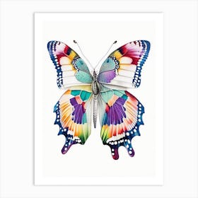 Butterfly Outline Decoupage 1 Art Print