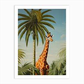 Giraffe 1 Tropical Animal Portrait Art Print