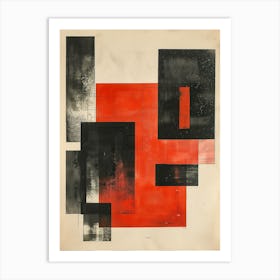 Red Squares Art Print