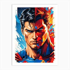 Superman with dual powers Art Print