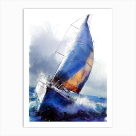 Sailboat In The Sea sport Art Print
