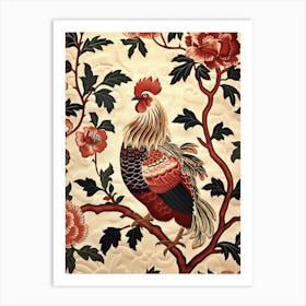 Chinese Lunar Year Of The Rooster 2 Full William Morris Style Art Print