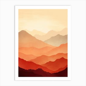 Abstract Mountain Landscape 1 Art Print