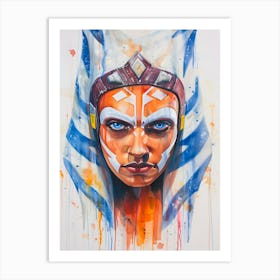 Ahsoka Tano From Star Wars Watercolor Art Print