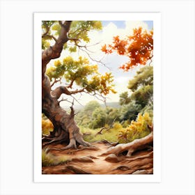 Autumn Trees In The Forest Art Print