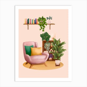 Cozy Plant Nook 2 Art Print