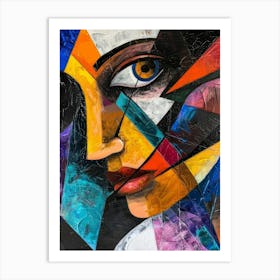 Abstract Of A Woman'S Face Style Abstract Art Print