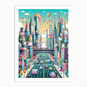 Unicorn Road Art Print