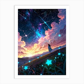 Starry Night Sky 18 Art Print