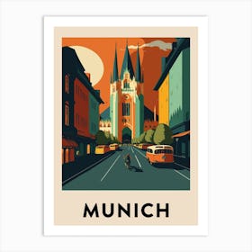 Munich 4 Vintage Travel Poster Art Print