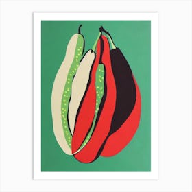 Peas Bold Graphic vegetable Art Print