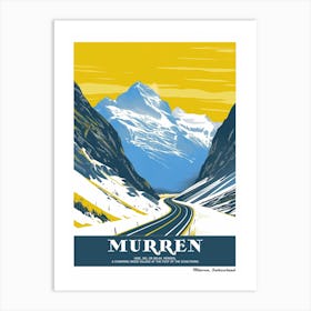 Vintage Murren, Switzerland Poster Art Print