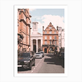 London, England | Photography of london Victorian architecture urban cityscape in Mayfair street with Bridgerton with British charm and the classic retro vintage atmosphere aesthetic of red brick city facades Art Print