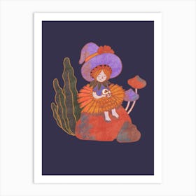 Little Flower Witch Art Print