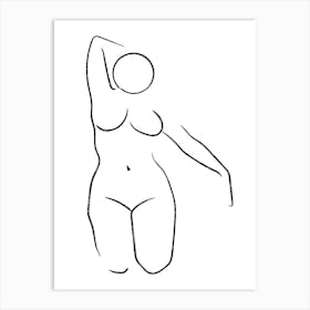 Sitting Nude 4 Art Print
