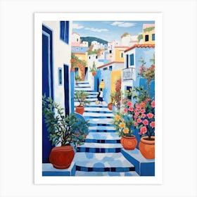 Blue Stairway Art Print