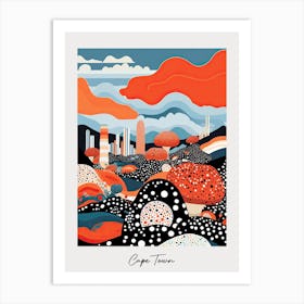 Poster Of Cape Town, Illustration In The Style Of Pop Art 3 Art Print