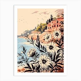 French Riviera, Flower Collage 1 Art Print