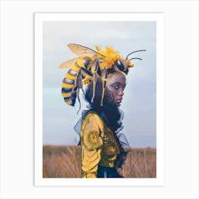 "Surreal Bee: Futuristic Fashion Art" Art Print