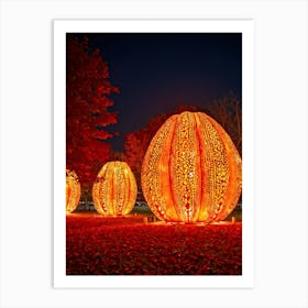 A Visual Representation Of An Autumn Themed Generative Light Decoration Celebrating Thanksgiving I (6) 1 Art Print