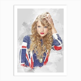 Taylor Swift Singer Painting Art Print