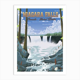 Niagara Falls USA Canada travel Art Print