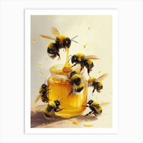 Bumblebee Storybook Illustration 15 Art Print