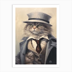 Gangster Cat American Curl 2 Art Print