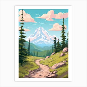 Mount Robson Provincial Park Canada 1 Hike Illustration Art Print