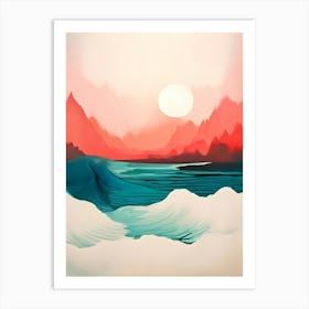 Sunset In The Mountains 15 Art Print