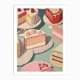 Pink Cake Party Art Print