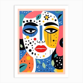 Dot Face Illustration Art Print