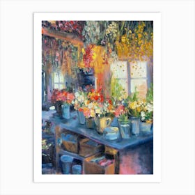 Flower Workshop Art Print