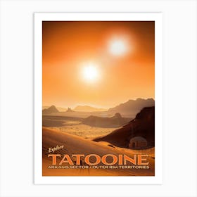 Tatooine Travel Poster Art Print