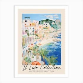 San Vito Lo Capo, Sicily   Italy Il Lido Collection Beach Club Poster 4 Art Print