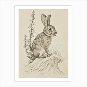 Rex Rabbit Drawing 4 Art Print