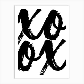 Xoxo Bold Script Art Print