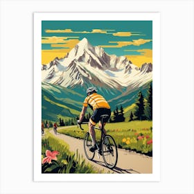 Tour De Mont Blanc France 11 Vintage Travel Illustration Art Print