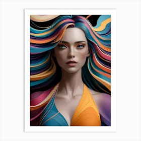 Colorful Girl 2 Art Print