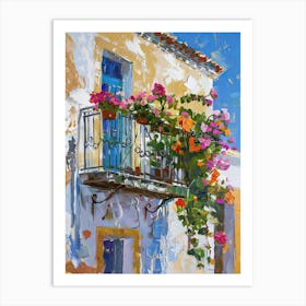 Balcony Painting In Ibiza 2 Art Print
