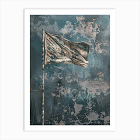 Flag In The Wind Art Print