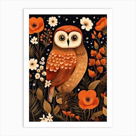Fall Foliage Owl 2 Art Print