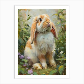 French Lop Rabbit Painting 1 Art Print