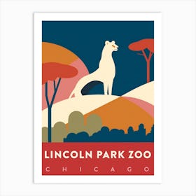 Lincoln Park Zoo Chicago Retro Poster 2 Art Print