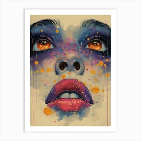 Girl'S Face Art Print