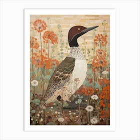 Common Loon 2 Detailed Bird Painting Art Print