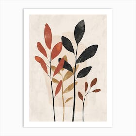 Zz Plant Minimalist Illustration 10 Art Print